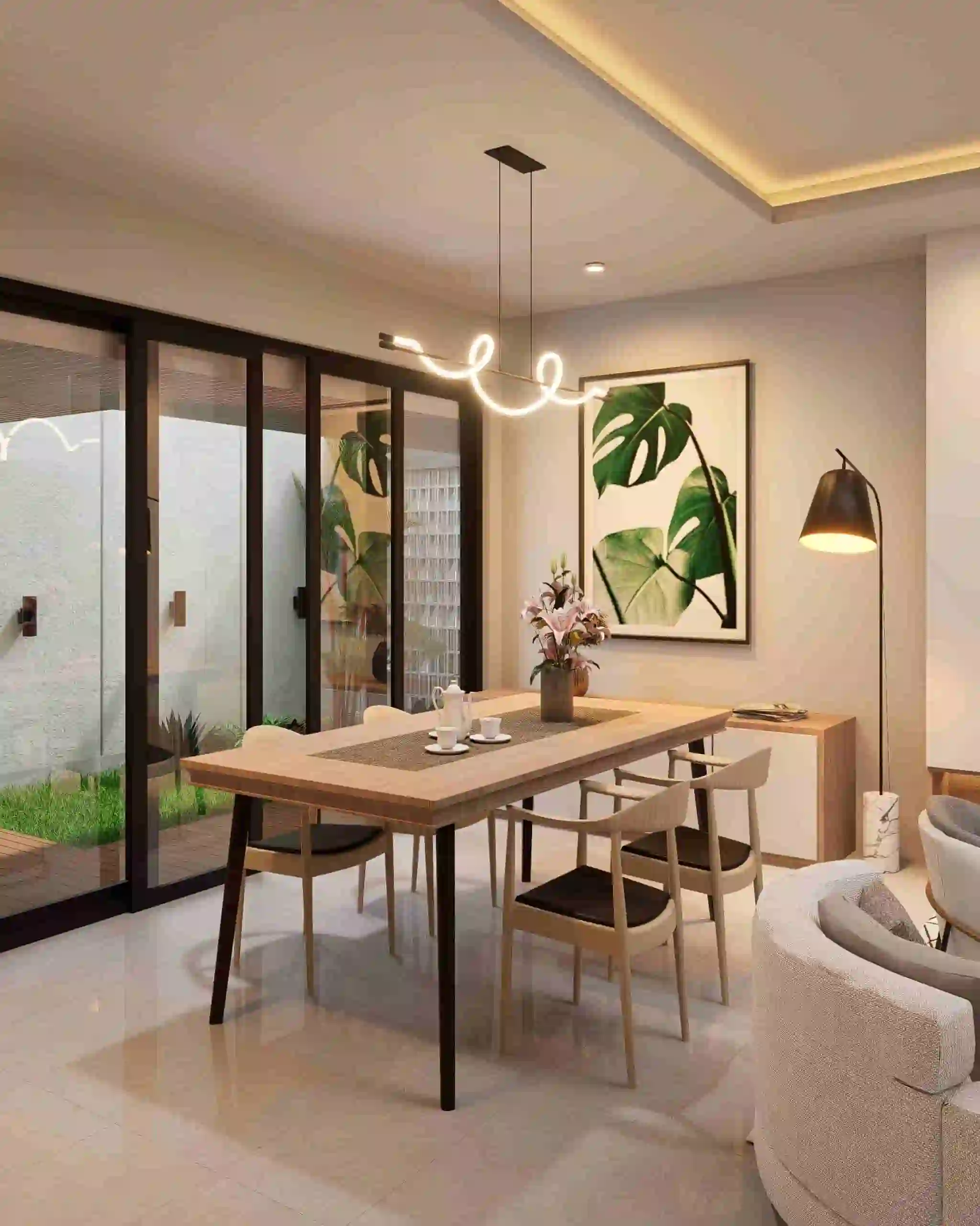 Desain rumah kota dengan elemen arsitektur minimalis kontemporer